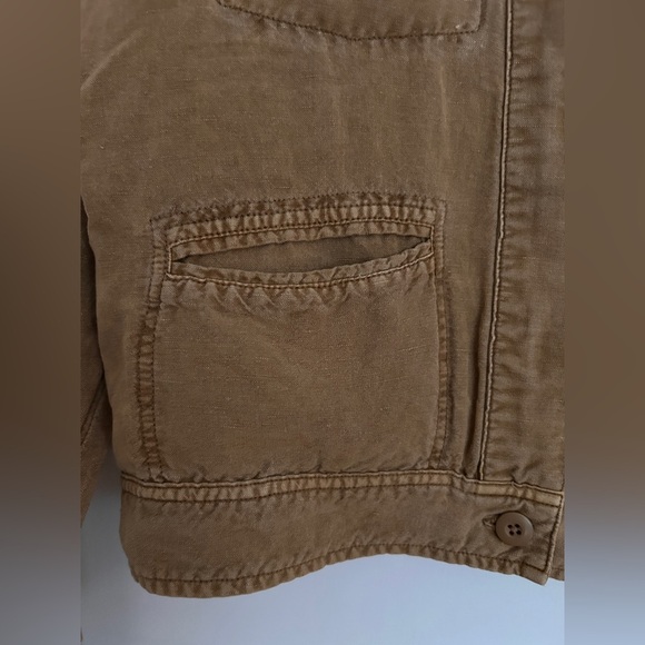 Women’s Lucky Brand Brown Linen Jacket Size Small - Picture 3 of 8